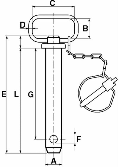 Spina attacco ø19 utile=110 + coppiglia