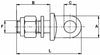 Perno ad occhio per catene 16x1,5