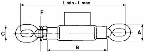 Manicotto per Catena Stabilizzatrice 370mm M20x2.5
