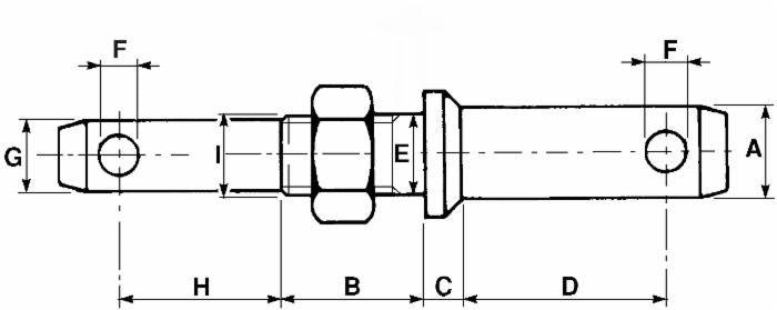 Perno attacco attrezzi ø 22/25/28,m24x2 confezione da 2 pezzi