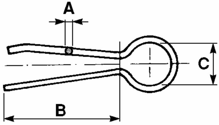 Coppiglia a forcella ø3x1,5 confezione da 100 pezzi