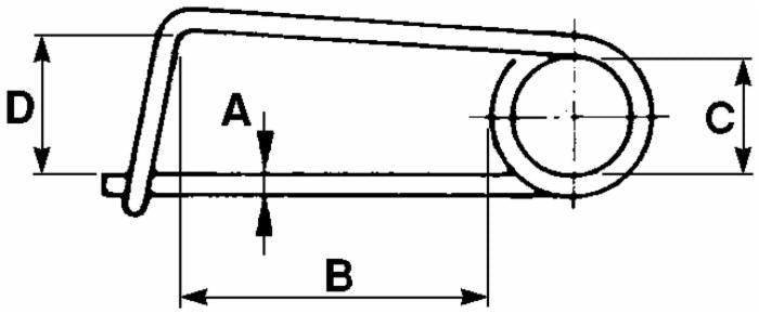 Molla fermaganci ø5x90mm confezione da 15 pezzi
