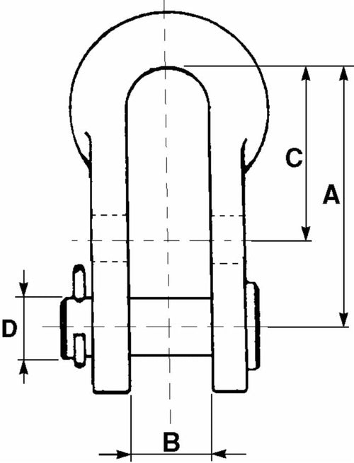 Briglia Doppio Foro Catena Stabilizzatrice Zincata Ø 14mm 9/16