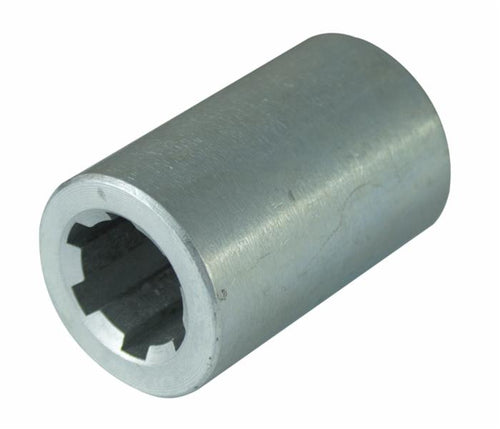 Bussola scanalata Ø 38mm con profilo interno 21x25x5mm e lunghezza 60mm