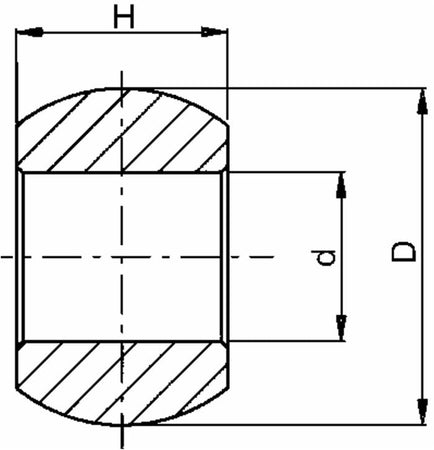 Rotula per ganci inferiori Ø 56x35mm con foro Ø 22mm