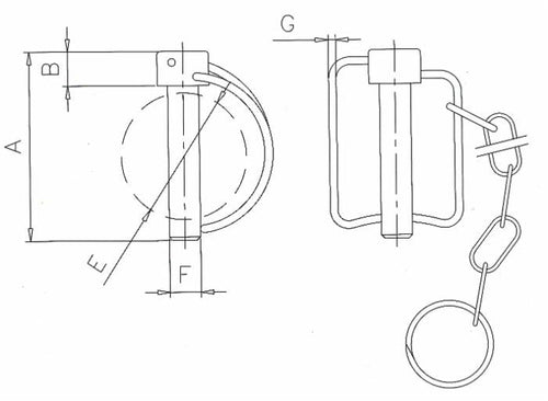 Spina scatto ø14x67mm con catena
