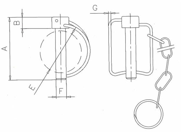 Spina scatto ø14x67mm con catena