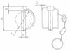 Spina scatto ø14x67mm con catena