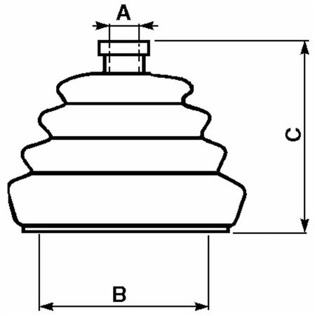 Cuffia parapolvere leva cambio 56X13 H=70 confezione da 5 pezzi