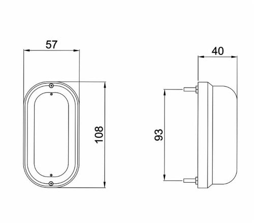 Fanale Freccia Laterale Ambra Fissaggio 93mm