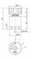 Commutatore luci 12V 4 posizioni con avvisatore acustico dima 22,5mm