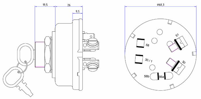 Quadro accensione luci 6 posizioni adattabile a Fiat