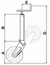 Servotimone Ruota Appoggio Molla Ribaltamento Semiauto Simol 1500kg