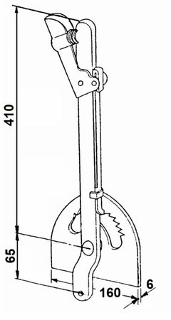 Leva freno parcheggio lato destro con interasse 410mm