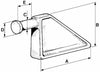 Piantone forgiato per chiusura a blocco delle sponde di rimorchi lungo 130mm Ø 24mm