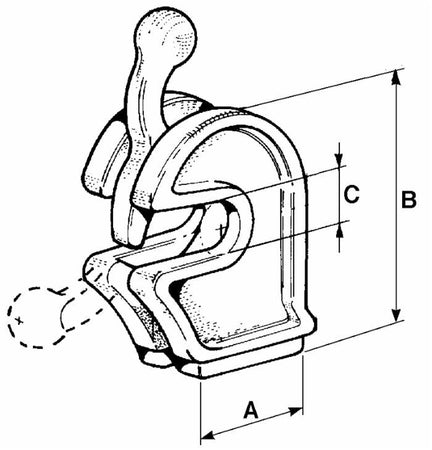 Chiusura a blocco per rimorchio Ø 24mm