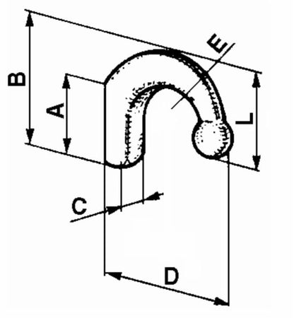 Tendifune leggero lunghezza 55mm confezione da 15 pezzi