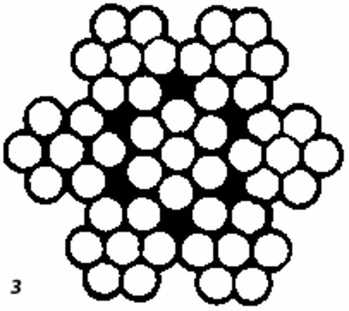 Fune trefoli in acciaio zincato ø5mm 49 fili lunghezza di 50 metri