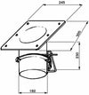 Bocchetta grano con flangia 300x245mm