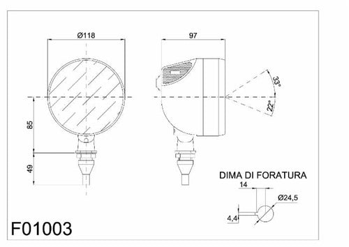 Faro da lavoro alogeno ad ampio raggio 55-70W