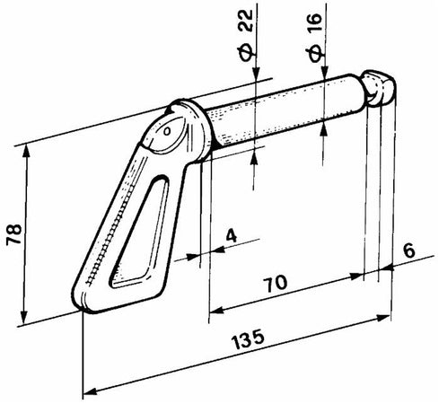 Maniglia stopped ø16mm confezione da 3 pezzi