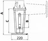Servotimone tipo cric ø70x200mm