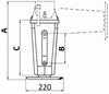 Servotimone tipo cric ø70x200mm