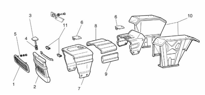 Cofano laterale sinistro serie Oro adattabile Fiat 4950909