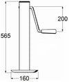 Servotimone con manovella laterale 60x565mm portata 800kg