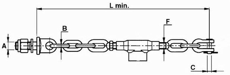 Catena imbrigliamento 2+2 maglie adattabile a Landini 6500
