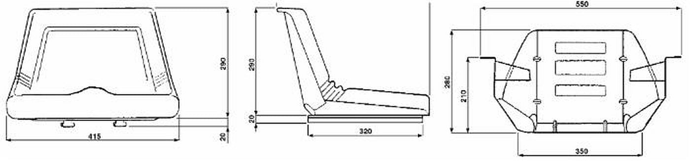 Sedile serie 322 non verniciato