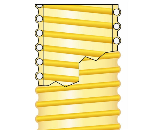 Tubo spiralato atossico per motopompa con spirale di rinforzo giallo per liquidi alimentari antiurto