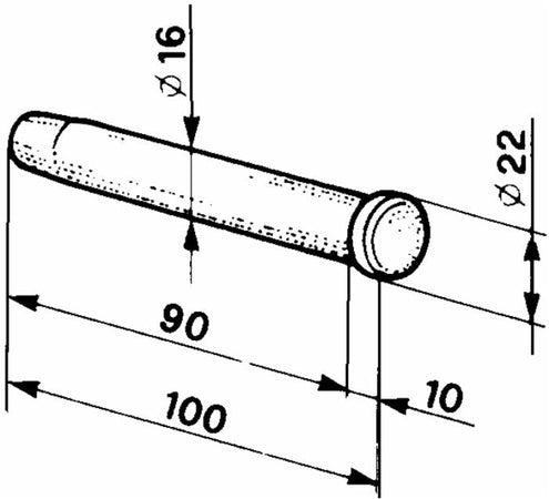 Perno per cerniera "roma" ø 16mm confezione da 5 pezzi