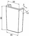 Supporto per leva freno 80X40mm