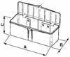 Cassetta porta attrezzi in plastica 270x151x90mm