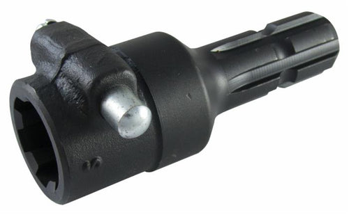 Riduzione per presa di forza con profilo esterno 1 3/8 e profilo interno 1 3/4 con pulsante