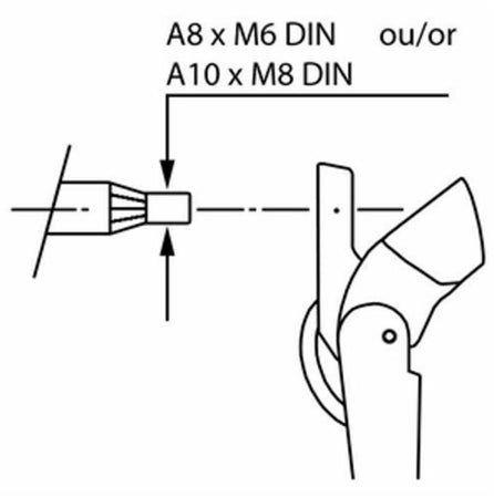 Braccio tergicristallo dritto regolabile 300-400mm