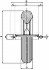Ruota pneumatica per carriola con assale da 260mm