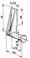 Cerniera posteriore leggera Ø 16mm destra