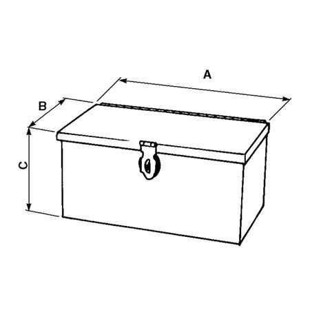 Cassetta porta attrezzi in lamiera 420x130x130mm