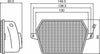 Proiettore per trattore 138,5x84mm con due attacchi