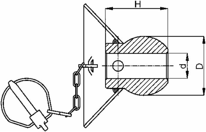 Cono guida terza cat. 64x72mm Ø 37mm