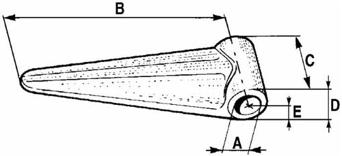 Cerniera bombata piatta leggerissima Ø 12mm