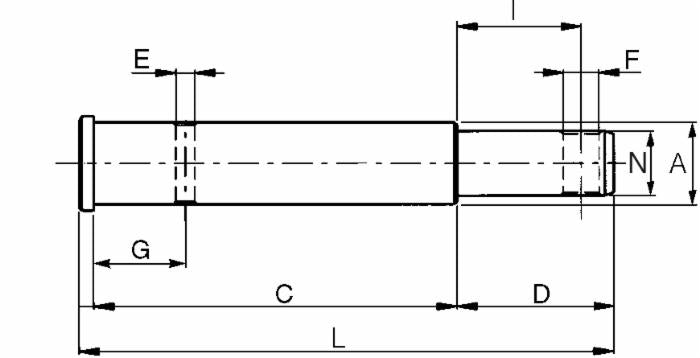 Perno Attacco Attrezzi 22-28mm L 183 Fiat 4954461 confezione da 3 pezzi