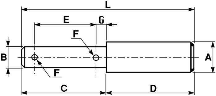 Perno universale attacco attrezzi ø 22-28mm confezione da 5 pezzi