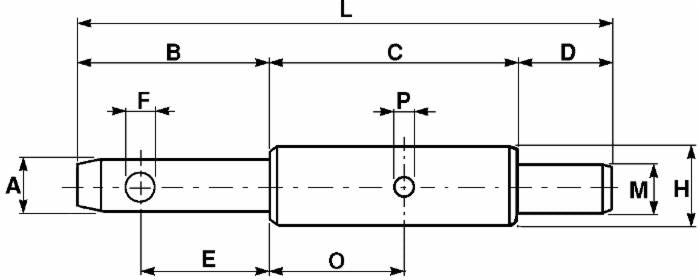 Perno Attacco Attrezzi 22-28-22 Fiat 4954459 confezione da 2 pezzi
