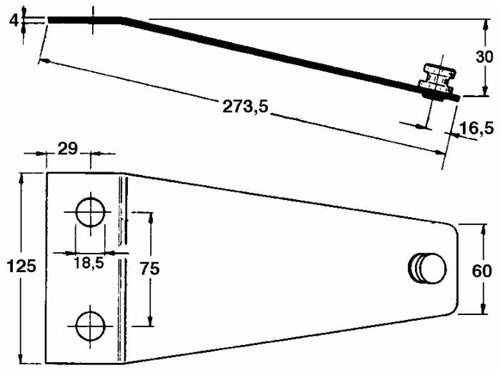 Piastra portacoltello adattabile PZ 116