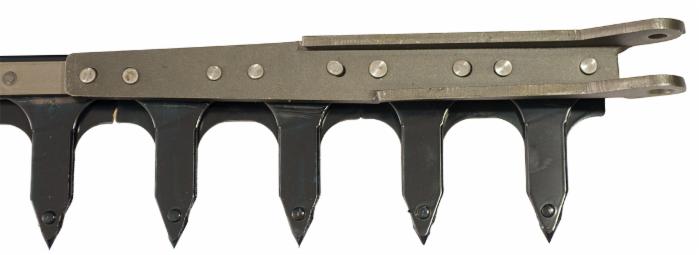 Dentiera 12 denti a testa tranciata lunghezza 1,82 mt adattabile a Gribaldi e amp, Salvia Superior 72