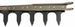 Dentiera 12 denti a testa tranciata lunghezza 1,82 mt adattabile a Gribaldi e amp, Salvia Superior 72
