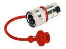Tappo parapolvere di colore rosso per innesti rapidi femmina da M1/4". 5pz
